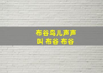 布谷鸟儿声声叫 布谷 布谷